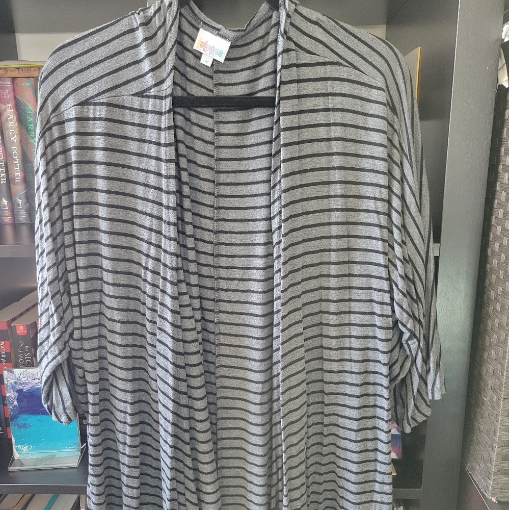 LuLaRoe Grey and Black Cardigan
